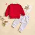 thumbnail image 4 of HCNTES Baby Boy Winter Clothes Toddler Kids Baby Boy Fall Outfits Valentine's Day Letter Print Long Sleeve Tops Pants Winter Clothes Sets Kids Valentine's Day Top Bottoms Pants Set Outfits, 4 of 8