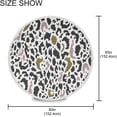 thumbnail image 4 of SKYSONIC 60" Leopard Glitter Round Table Cloth Animal Skin Polyester Tablecloth Washable Tablecover for Party Dinner Home Decor, 4 of 7