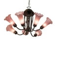 thumbnail image 2 of Meyda Lighting 24" Wide Purple Tiffany Pond Lily 7 Light Chandelier - N/A, 2 of 6