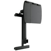 ZENSTYLE Rolling Table Overbed Bedside Desk Laptop Cart Stand Adjustable Lockable Wheels, Black
