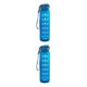 thumbnail image 3 of Sonducket Botella de agua portátil con pajita de silicona para deportes, viajes, senderismo, temporizador, marcador, taza para beber, ciclismo, campistas, Azul 2piezas Sonducket CBP214036, 3 of 5