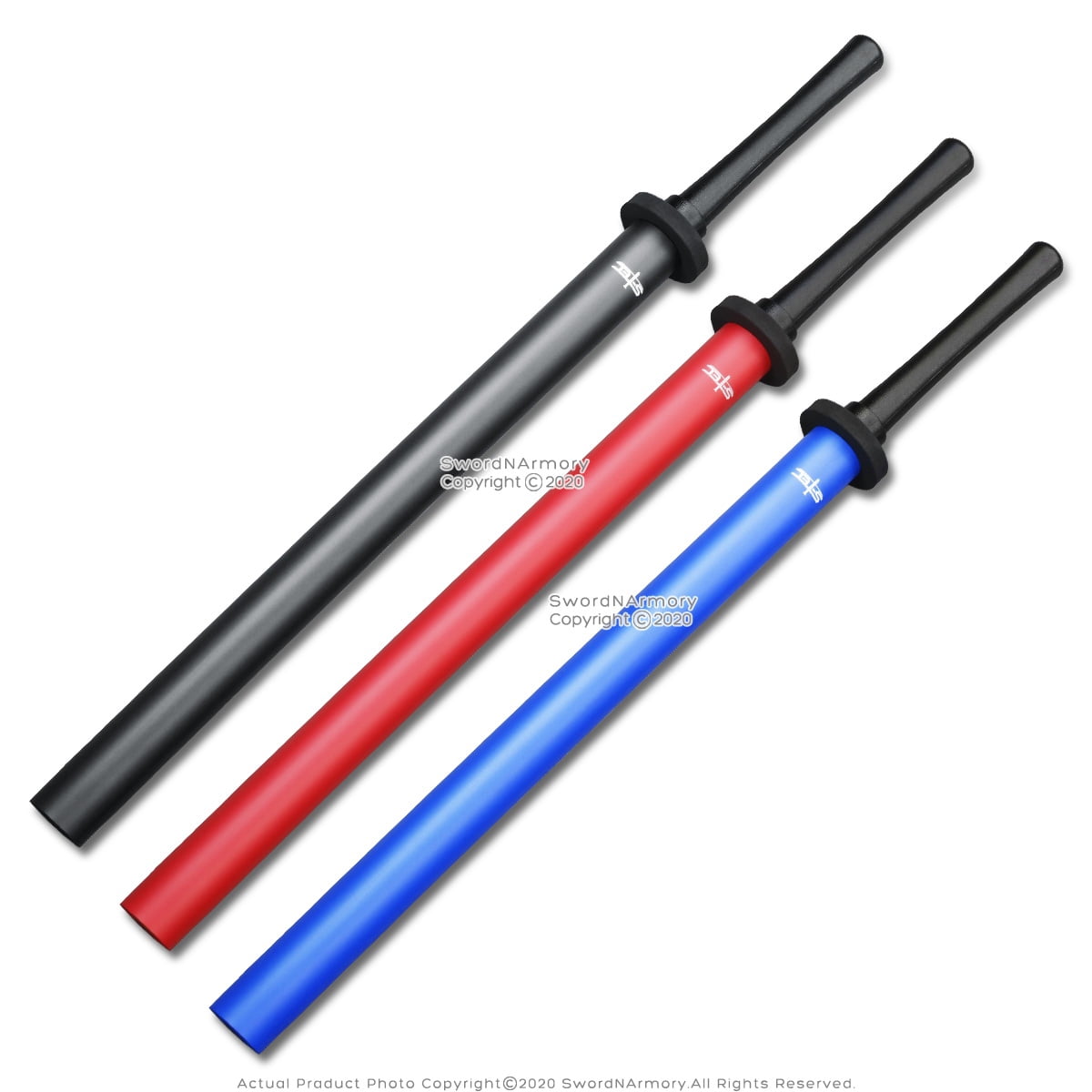 Set of 2 Foam Padded Training Swords Shinai Bokken with Hard Plastic Handle