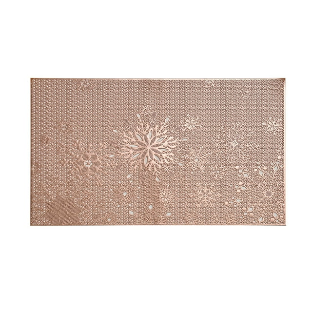 Décorations de Table de Noël, Napperon Isolé de Couleur Unie, Tapis de Table de Noël Chaud et Sûr