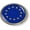 Semi-Flexible Aluminum Bezel, variant on European Union Flag | Flag of The Council of Europe 3D Domed CAR Emblem Badge Sticker Flexible Round