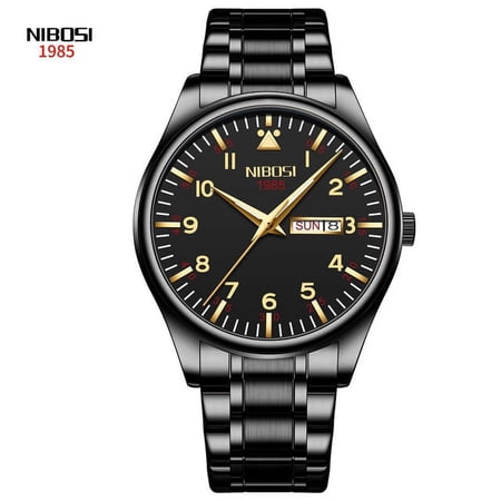NIBOSI Men Watches Waterproof Quartz Male Wristwatch Men Gold Watch Fashion Luminous Luxury Watches For Men Relogio Masculino