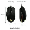 thumbnail image 6 of Logitech G203 LIGHTSYNC Gaming Mouse, 8,000 DPI, Black, 6 of 11