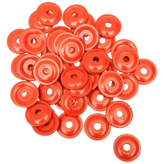 Woodys Round Digger 5/16" Aluminum Backer Plates Orange 48 Pack (AWA-3805)