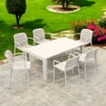 thumbnail image 3 of Table de patio rectangulaire Patioflare, 70 pouces, crème, 3 of 9