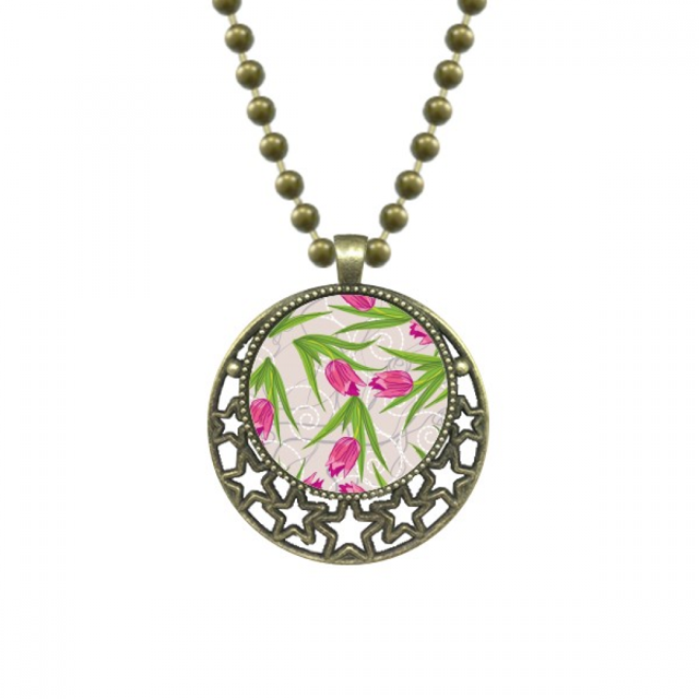 Planta de hojas de flor de flor de clavel Colgante Estrella Collar Luna Cadena Joyas Unbranded M