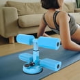 thumbnail image 1 of Sit up Assist Bar Abdominal Trainer Adjustable Muscle Training Multifunction Full Body Training Fitness Equipment Portable Situp Foot Holder Blue, 1 of 10