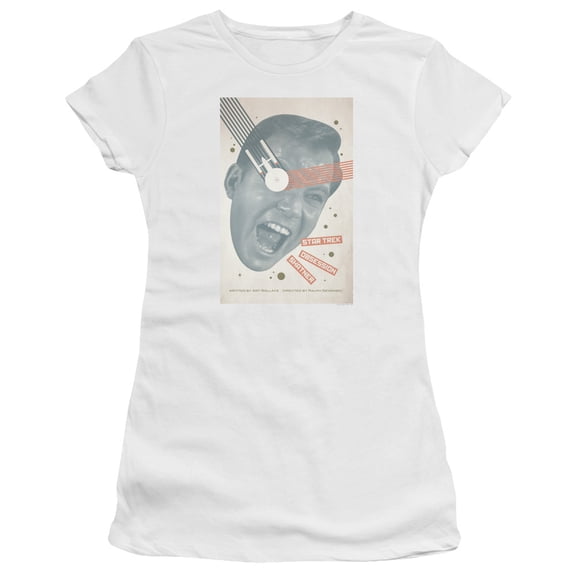 Star Trek Tos Episode 42 Junior Women's Sheer T-Shirt White