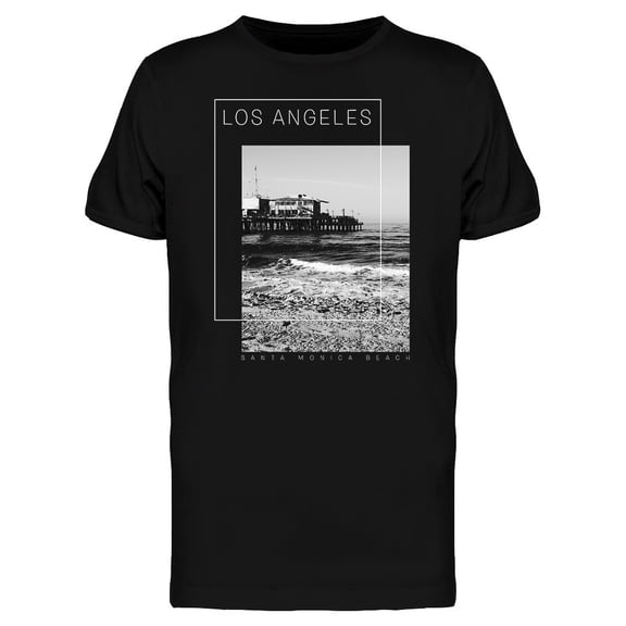 Los Angeles Santa Monica Beach Tee Men's -Image by Shutterstock