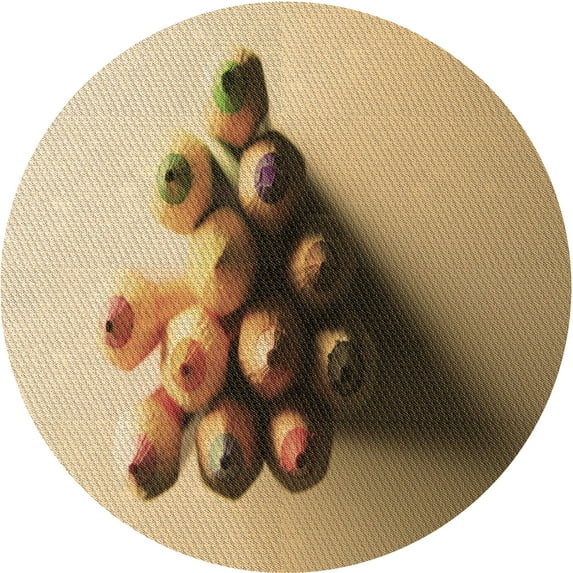 Ahgly Company Indoor Square Patterned Saddle Brown Area Rugs, 3' Square