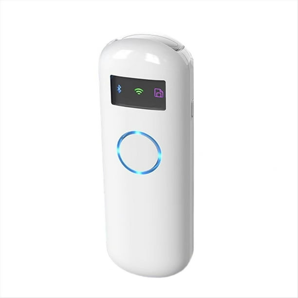 Lector de Código de Barras Portátil, Mini Escáner de Bolsillo, Escáner de Código de Barras QR con Bluetooth 2D Inalámbrico.