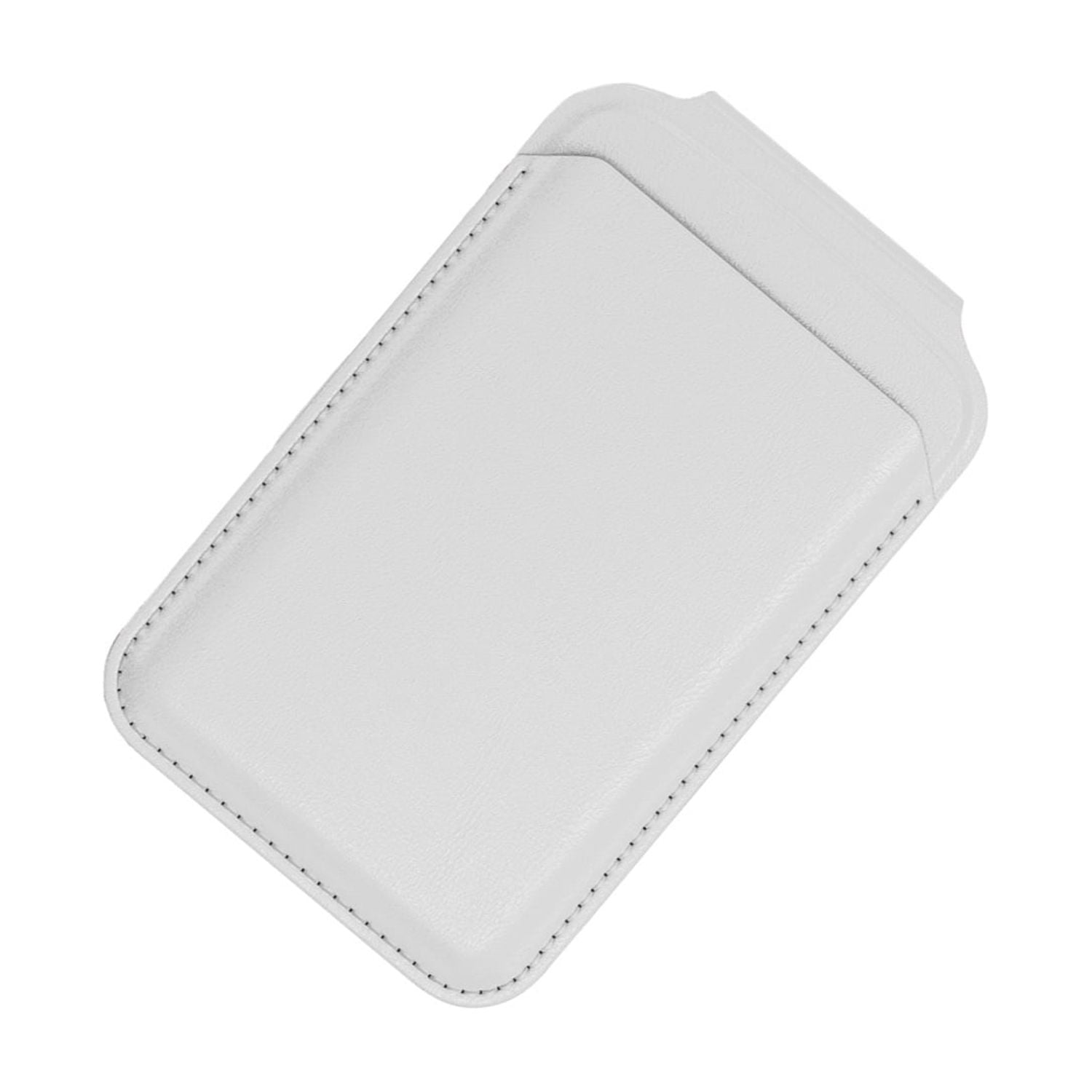 Magnetic Card Storage Wallet with Leather Finish and Stand - White