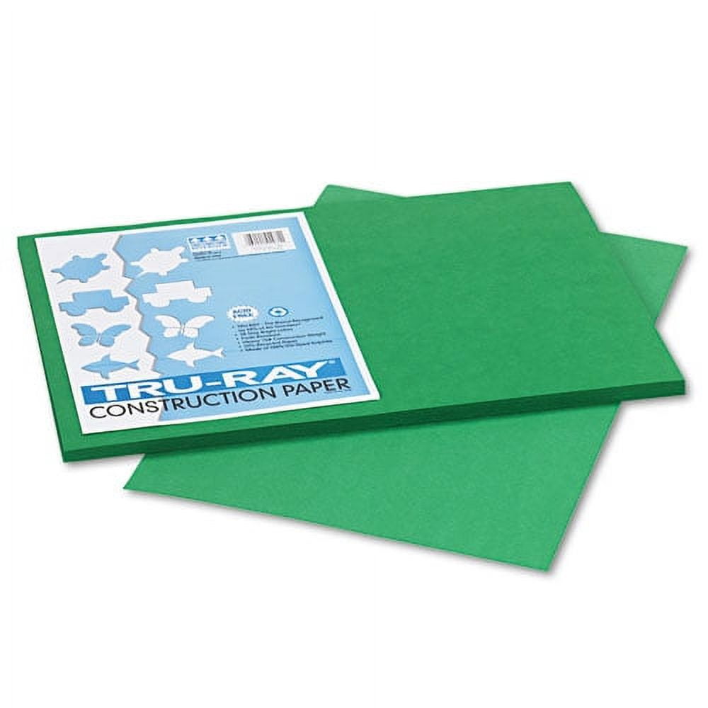 SunWorks Construction Paper, Holiday Green, 58 lbs, 12 x 18 - 50 count