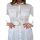 thumbnail image 4 of Vestido camisero con cinto Roman Fashion 0403 blanco Talla Extra, 4 of 6