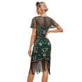 thumbnail image 5 of IDOPIP 1920s Flapper Dresses for Women Great Gatsby Dresses Sequin Fringed Roaring 20s Cocktail Dress, 5 of 5