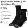 thumbnail image 4 of 4 Pairs Mens Merino Wool Socks, Breathable Hiking Outdoor Warm Winter Socks for Men Cold Weather Mottled Black+Grey (4 pairs), 4 of 7