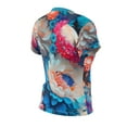 thumbnail image 3 of Beautiful Flower Amazing Colorful All Over Printed Women's Cut Sew T-shirt, 3 of 6