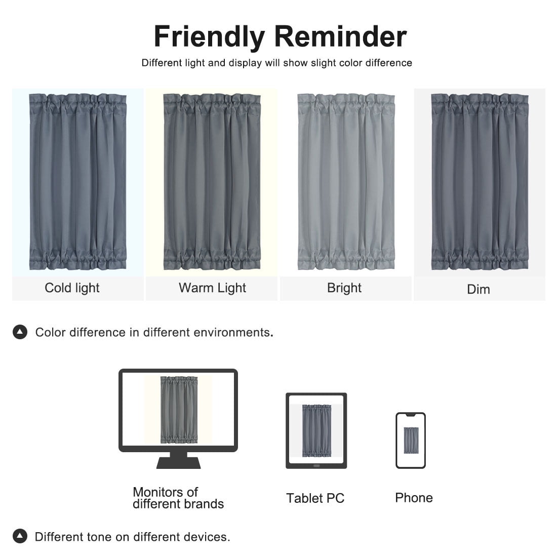 Unique Bargains 2-Pack French Door Curtains Panels Dark Gray 25" x 40"