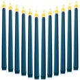 thumbnail image 1 of 12 velas cónicas LED sin llama, color azul marino, de 28 cm, de CHENGU, 1 of 7