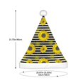 thumbnail image 3 of Wukai Sunflowers On Black And White Stripes Christmas Stocking Classic Large Stockings Santa,Christmas Holiday Stockings for Xmas Decoration, 3 of 6