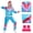 Blue, variant on 80s 90s Shell Suit Costume Men Women Retro Tracksuit 1980s Fancy Dress Halloween Costumes Festival Outfit for Adults