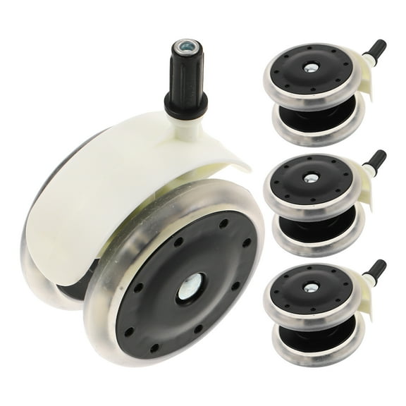 OULII Universal Caster Wheels Silent PP Black for Easy Maneuvering 4Pcs