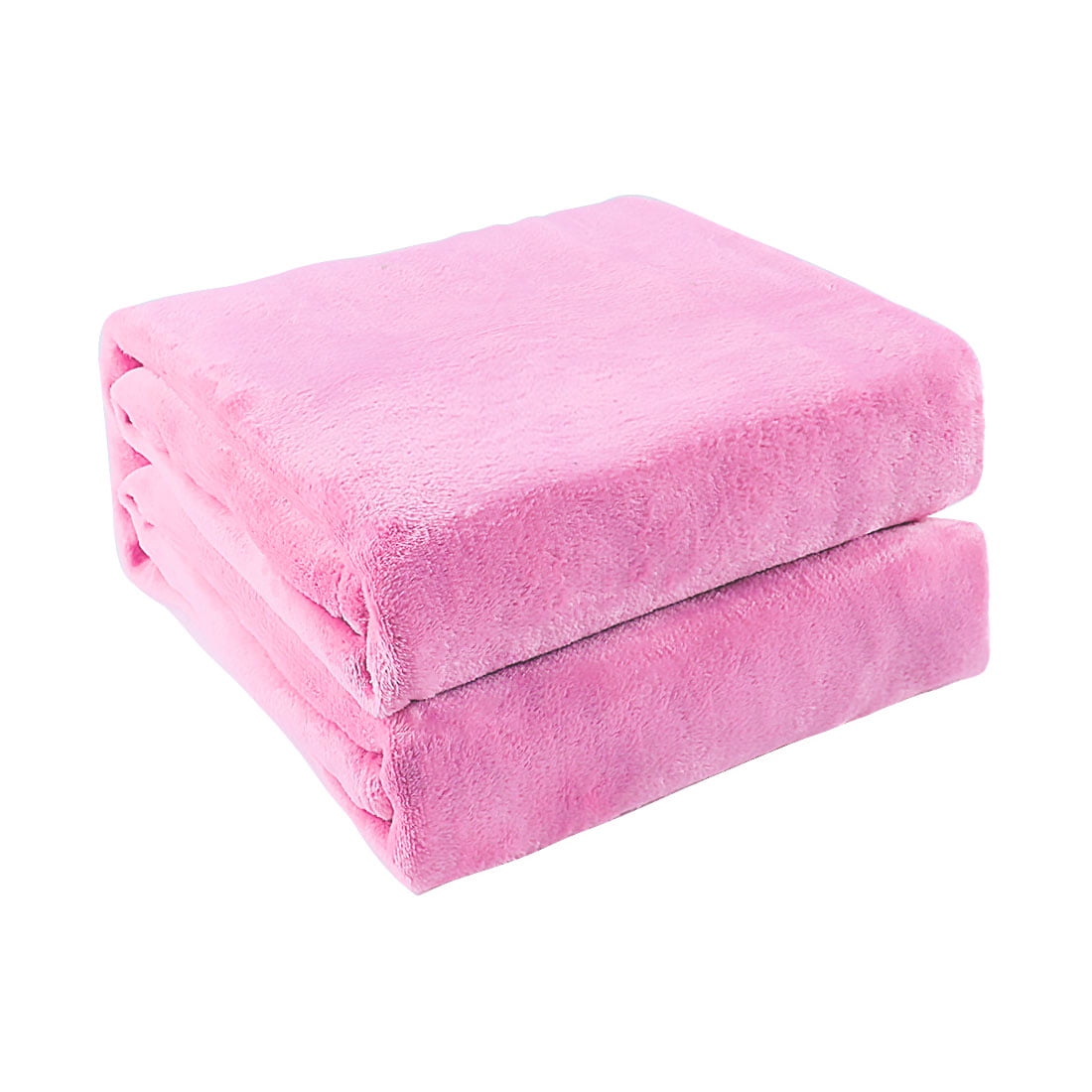 Soft Warm Plush Flannel Fleece Throw Blanket Pink Queen