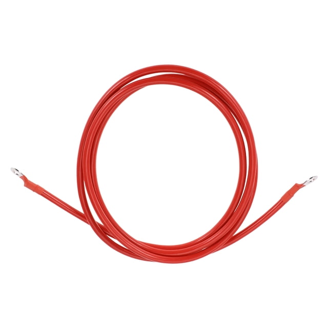 Cable Inversor de Batería Universal 5/16" Terminal 6 AWG 7FT Cable de Batería Cobre Estañado Rojo 1 Pc