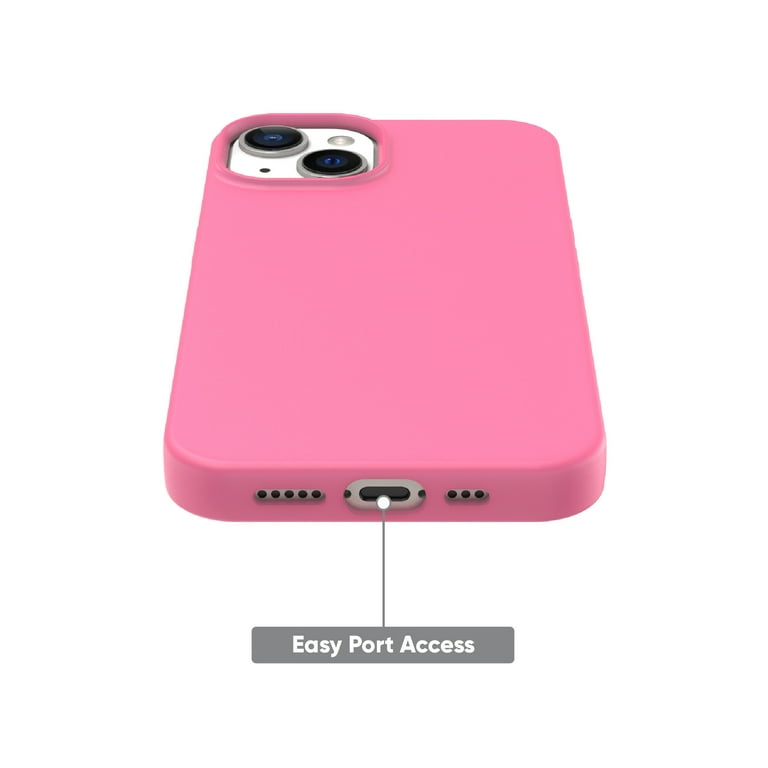 onn. Silicone Phone Case for iPhone 14 / iPhone 13 - Pink