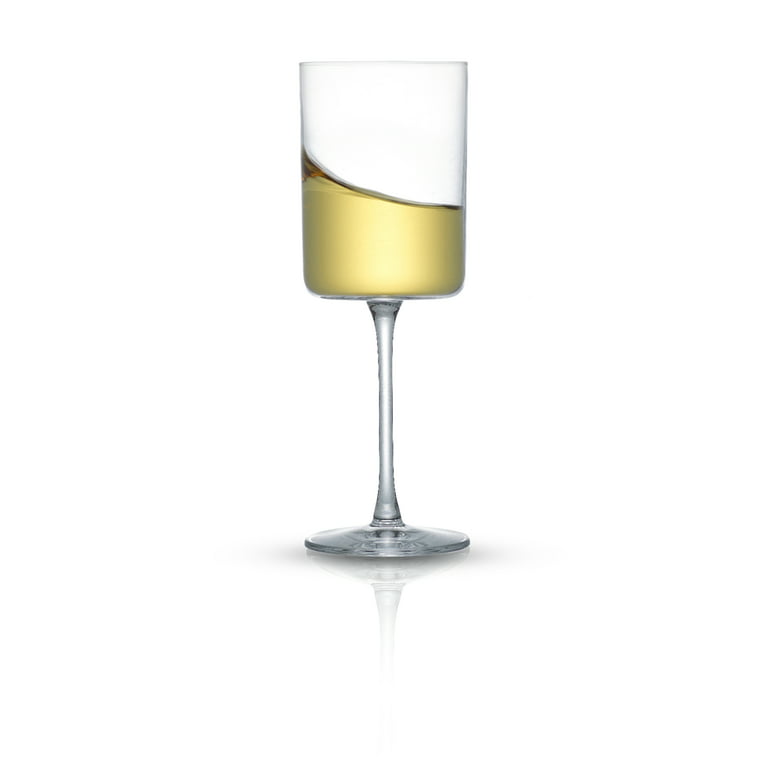 JoyJolt Claire White Wine Glasses, Set of 4 - Clear