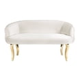 thumbnail image 2 of Adina White Velvet Loveseat with Gold Legs by TOV Furniture, 2 of 4