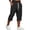 Black, variant on Men's Baggy Sweat Shorts Cotton Long Below Knee Fleece Capri Shorts Athletic Casual 3/4 Pants with Pockets,2XL