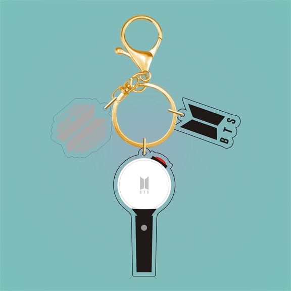 K-pop Lightstick Keychain Cute Funny Korean Popular Figure Acrylic Keyring Accessory for Women Boys Girls