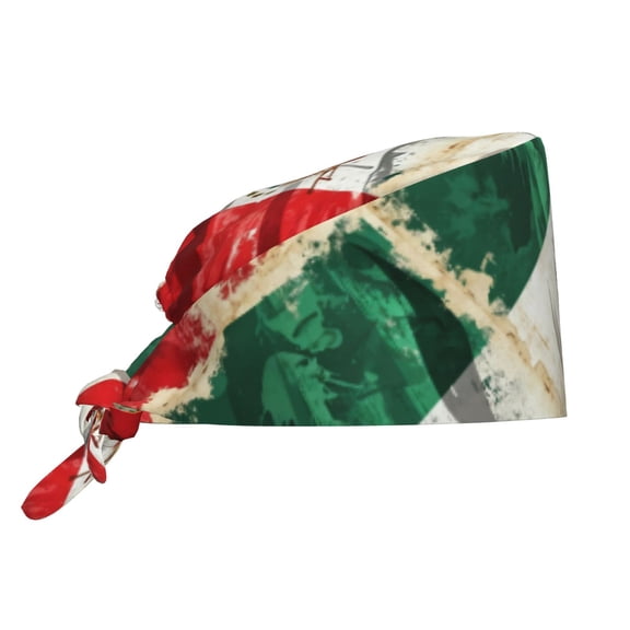 Working Cap With Sweatband For Women Men Mexico-Flag- Print Adjustable Cleaning Hat