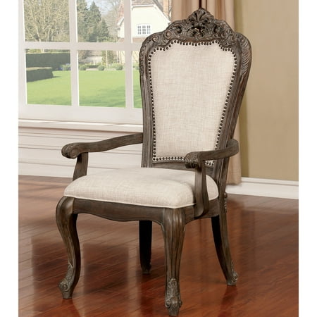 Above Traditional Furniture - Furniture of America Amalfi Traditional Nailhead Arm Chair (Set of 2) by FOA