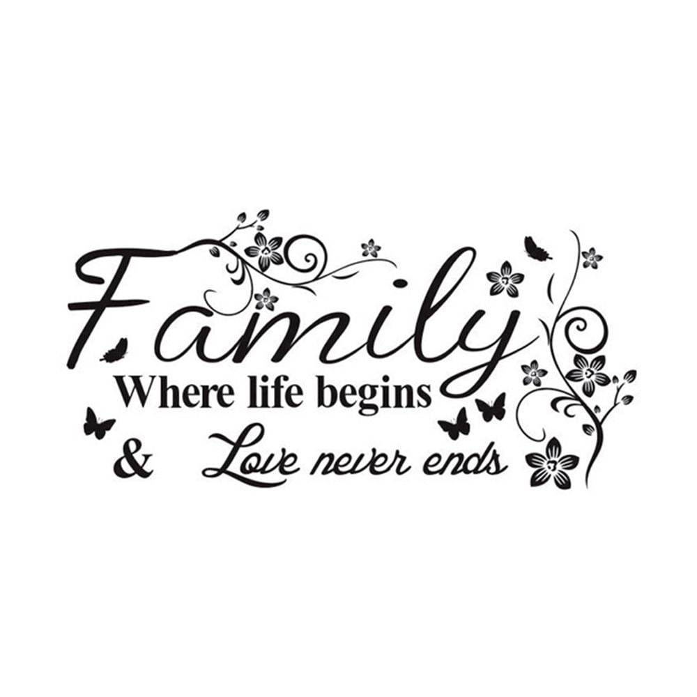 Removable Living Room Wallpaper Kitchen English Phrases Quote Viny Murals Inspirational Wall