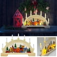 thumbnail image 1 of Fiudx Ofertas relámpago del día Adornos navideños de madera con luces LED, adornos navideños, adornos semicirculares, luces festivas, 1 of 6