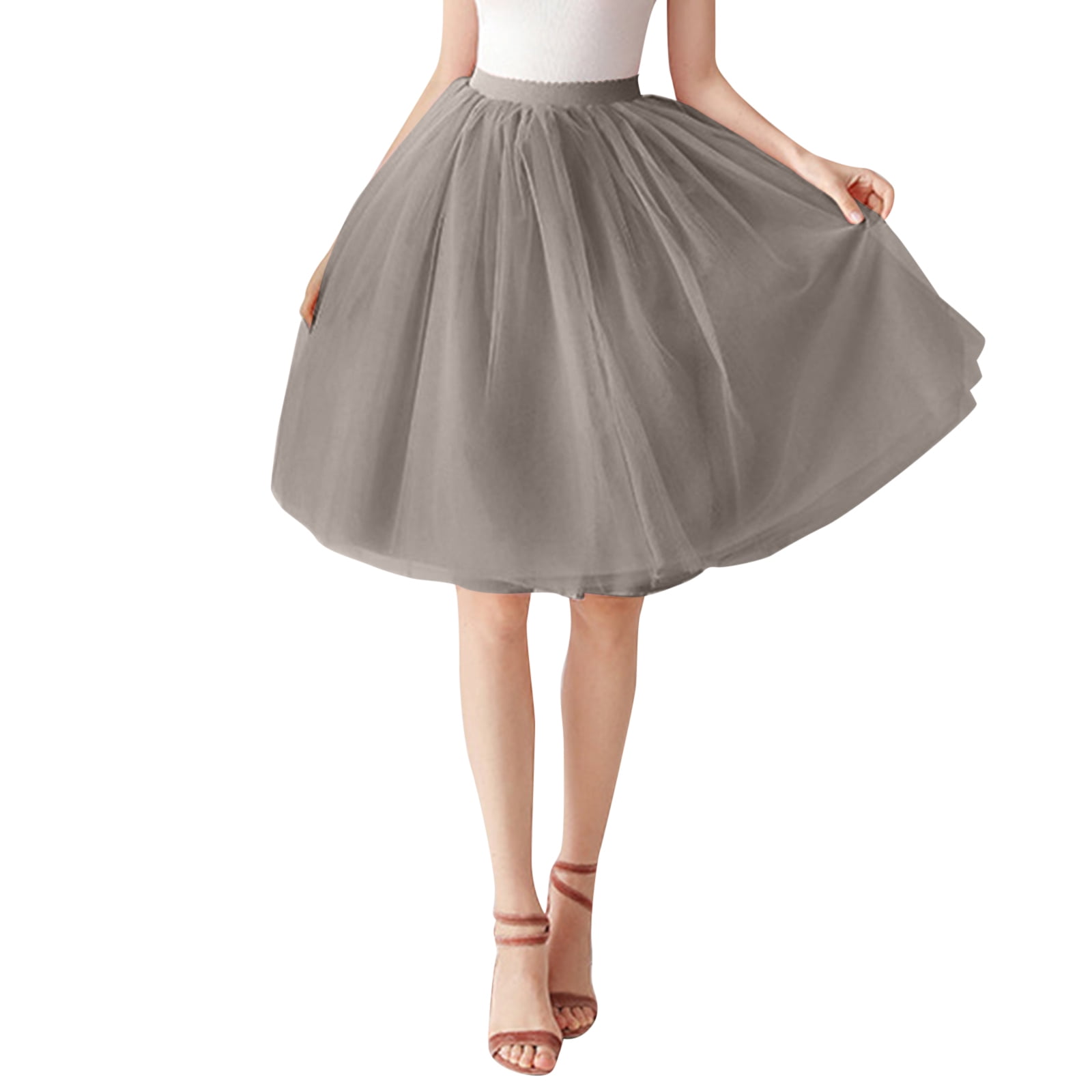 Jupe,Jupe Plissée Sexy en Dentelle Femmes Trois Couches Mini Jupe Volants avec Jupe en Tulle en