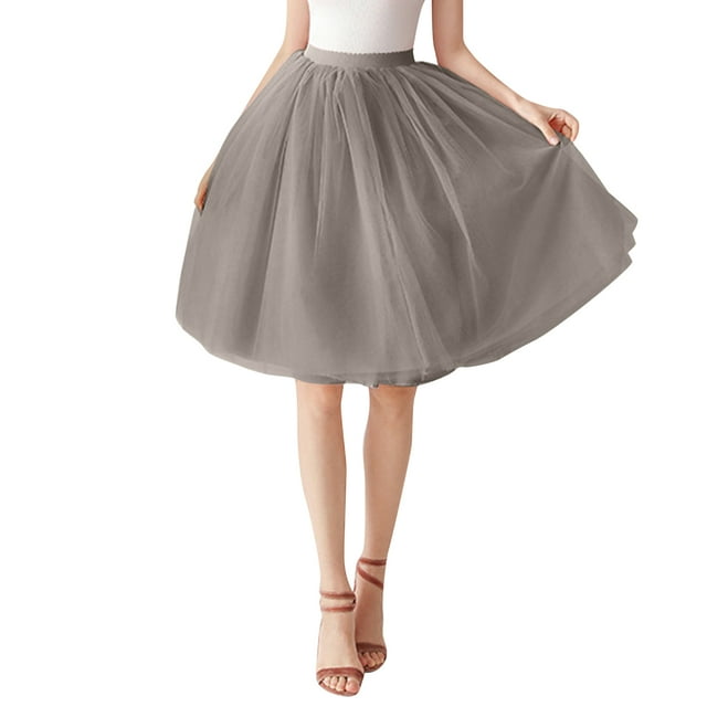 Jupes pour Femmes Grande Jupe Tutu Jupon Court Robe de Bal Soirée Vêtements d'Été pour Femmes GY3 Taille Unique
