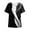 #6-Black, variant on Women Shirts Plus Size Short Sleeve V-Neck Blouse Pullover Tee Tops