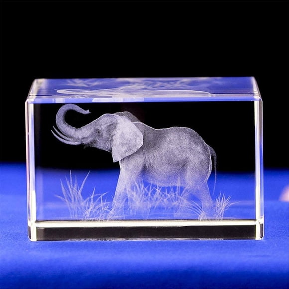 Regalos de elefante BOOFIRE arte de cristal grabado 3D