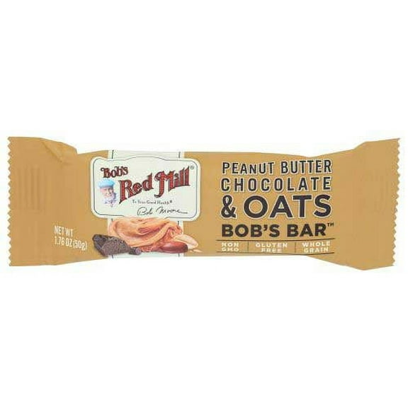 Bobs Red Mill Peanut Butter Chocolate and Oats Bar, 1.76 Ounce -- 12 per case.