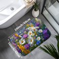 thumbnail image 3 of 1pc Beautiful Flower Absorbent Non-Slip Bathroom Thickened Flannel Rug Decor,Soft,Quick Drying,Suitable For Indoor/outdoor Use,Bathrooms,Bedrooms,Kitchens,Terrace,Laundry Rooms,16"x24", 3 of 7