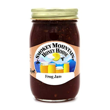 Smokey Mountain Honey House Frog Jam - Gourmet Fruit Jam Made With Fresh Figs, Raspberries, Orange Peel, And Ginger - Unique And Rare Fruit Spread - From The Farm To The Table - 16 Oz Jar