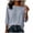 Navy, variant on GERsome Women's Striped Shirts 3/4 Sleeve Crew Neck Comfy Cotton Linen Casual T-Shirts Loose Fit Navy L