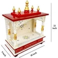 thumbnail image 2 of Home and Bazaar Rajasthani Ethnic Handcrafted Wooden Temple / Mandir / Pooja Ghar / Mandapam HB17KI-211, 2 of 5