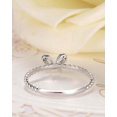 thumbnail image 4 of HeartsAndYou Bow Knot Ribbon Engagement Ring for Women 0.25ct Round Cut Moissanite 18k White Gold Over Silver, 4 of 9